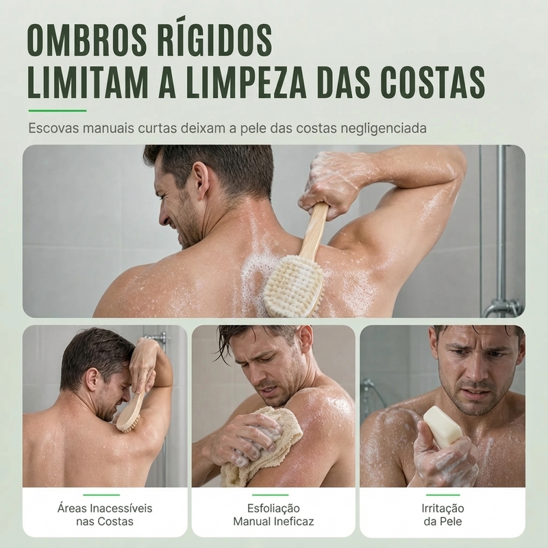 Escova de Banho Elétrica Recarregável